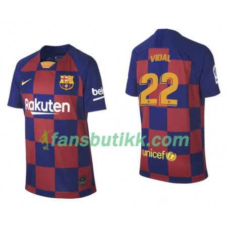 Fotballdrakt FC Barcelona Arturo Vidal 22 Hjemmetrøye 2019-2020 Kortermet